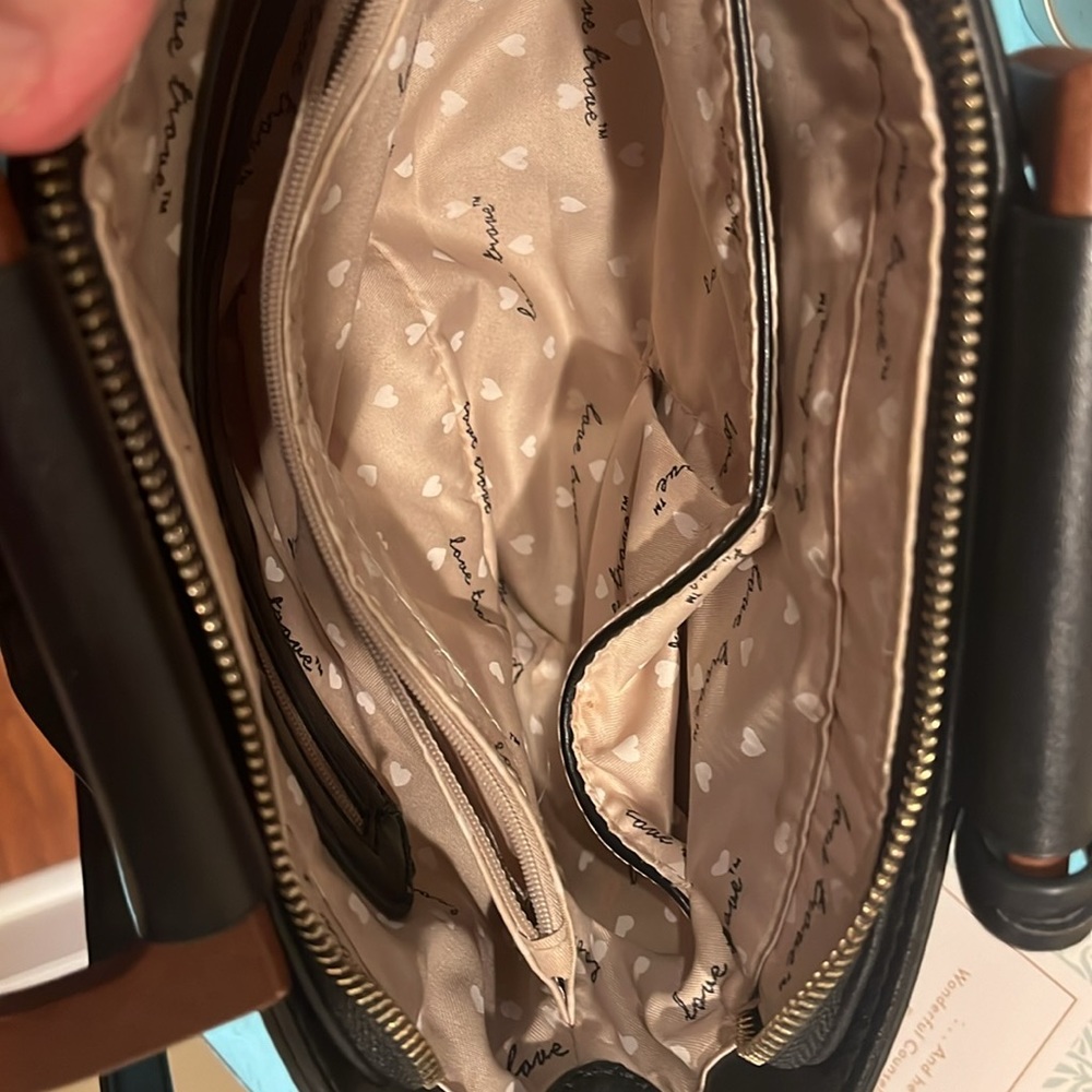 Love Trove 💗 Vegan Handbag + Crossbody, Black, EUC - Picture 8 of 9